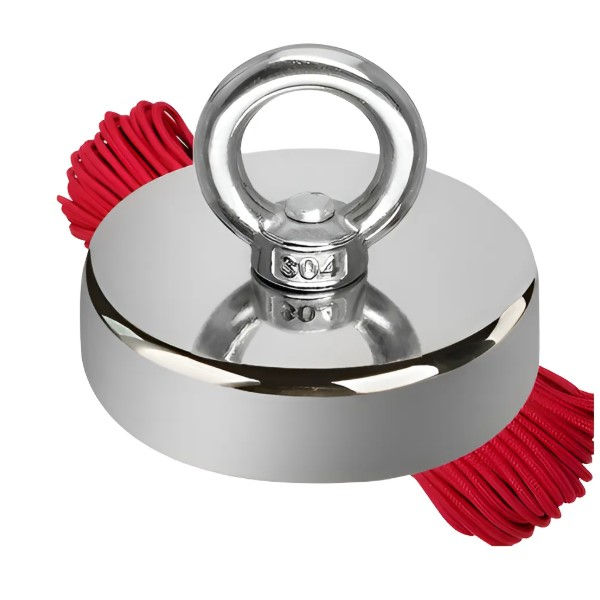 Imã Imã Neodimio para Pesca Magnética 120 kg Tração com Corda