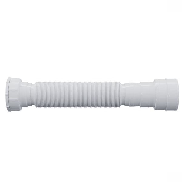 Sifão Sifão PVC Extensivo Corrugado Universal para Lavatório e Tanque 7/8"-1.1/2" 1100 mm Branco