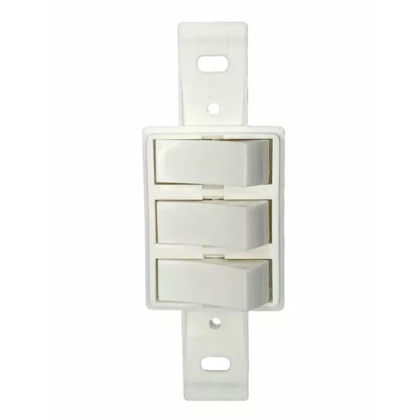 Interruptor Embutir 3 Teclas Simples 10A/250VCA Branco Alto Brilho Linha Klin sem Placa .