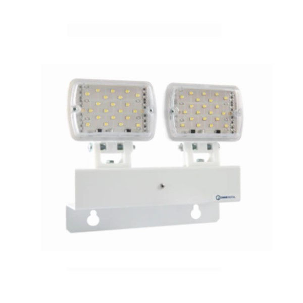 Luminária Luminária Emergência Sobrepor 10W 21 LEDs 2 Farois Direcionáveis 2200 lm 24VCC IP20