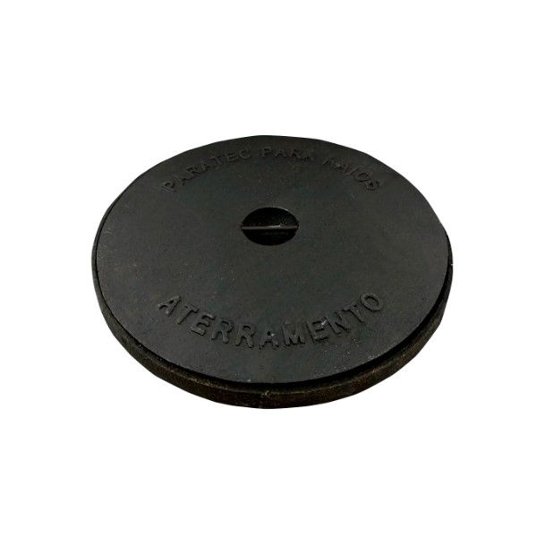 Tampa Ferro Fundido Cega para Caixa Inspeção Redonda 300 mm Reforçada com Aro