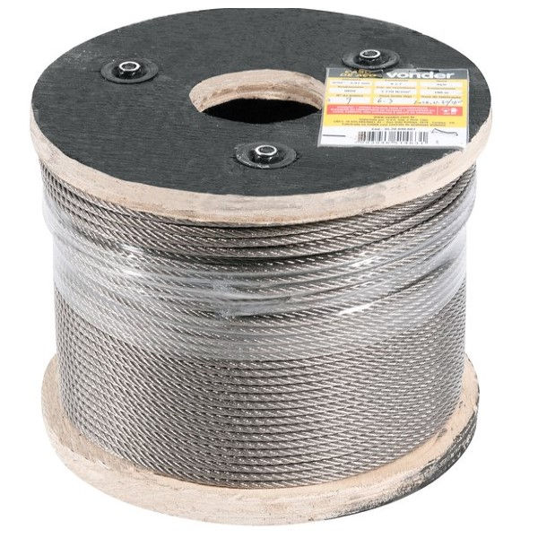 Cabo aço Cabo Aço INOX Alma de Aço 6/7 Fios 3/16"