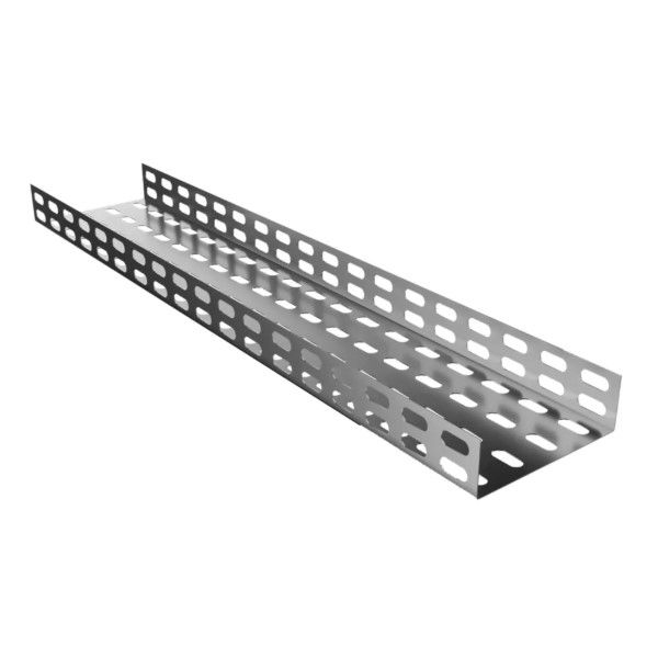 Eletrocalha Perfurada Galvanizada Eletrolítica 300x100x3000 mm sem Tampa com Virola Chapa 18