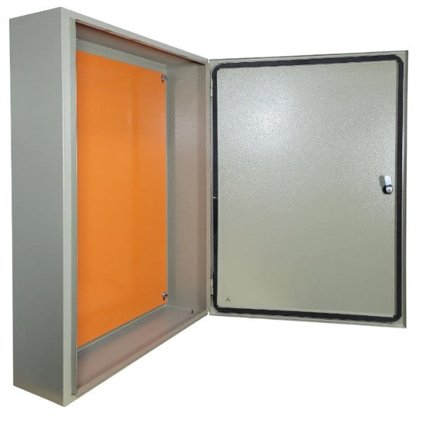 Quadro de Comando Metálico 1200x1000x400 mm sem Flange com Placa e Fecho Bege IP54