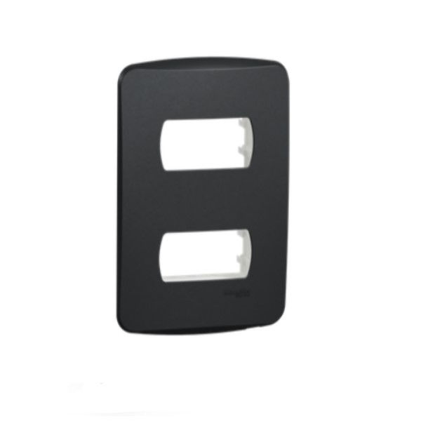 Placa PVC para 2 Módulos 4x2 Grafite Linha Miluz