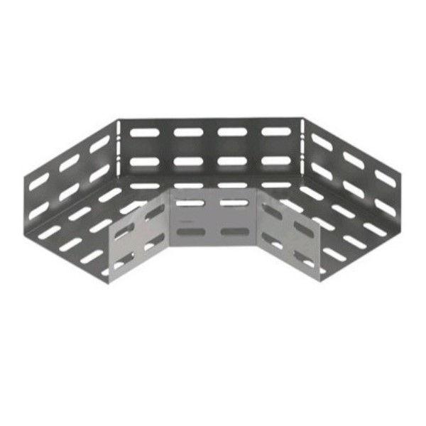 Curva 90G Horizontal Perfurada INOX para Eletrocalha 75x50 mm