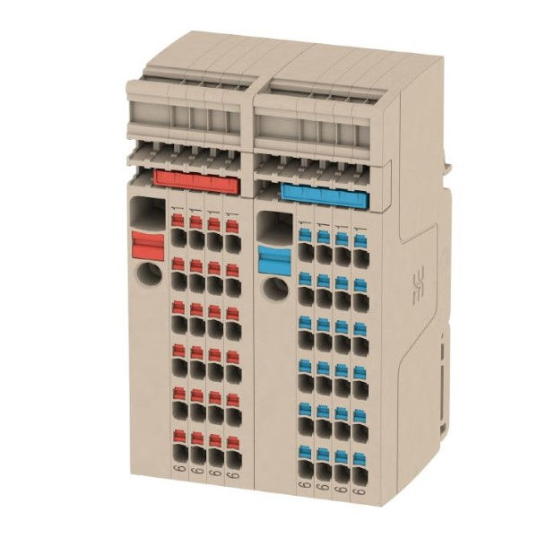 Conector Conjunto Terminais PVC com LED 500V/41A 0,50-6,00 mm² Bege Escuro