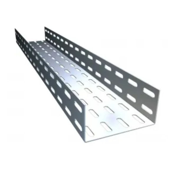 Eletrocalha Estruturada Perfurada Galvanizada Eletrolítica 600x50x3000 mm sem Tampa sem Virola Chapa 22 Equiv Chapa 20
