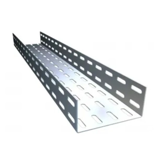 Eletrocalha Estruturada Perfurada Galvanizada Eletrolítica 100x50x3000 mm sem Tampa sem Virola Chapa 24 Equiv Chapa 22