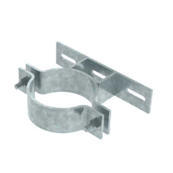 Suporte Fixação Trafo Galvanizado a Fogo 340 mm para Poste Circular