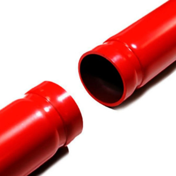 Tubo Schedule 10 Aço Carbono Ranhurado 2"(60,30 mm)X6 M com Costura Vermelho NBR 5590