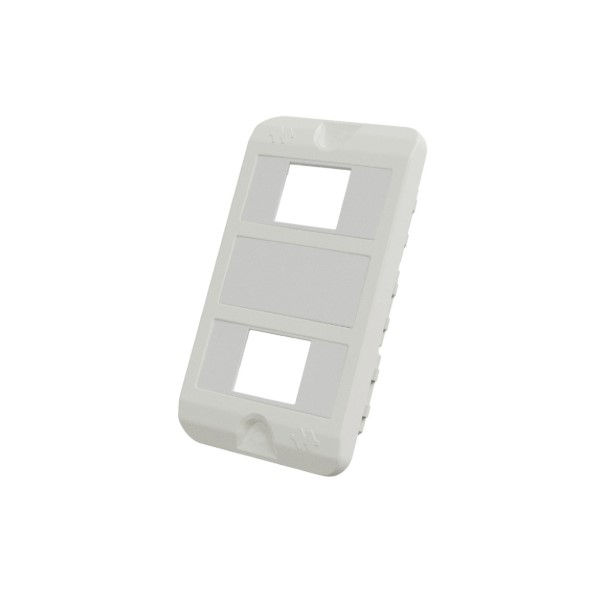 Tampa PVC para 2 Módulos para Condulete Horizontal Branco 1/2"-3/4" Fixação com Pressão