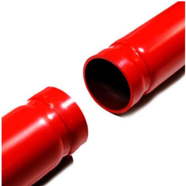 Tubo Schedule 10 Aço Carbono Ranhurado 1"(33,40 mm)X6 M com Costura Vermelho NBR 5590