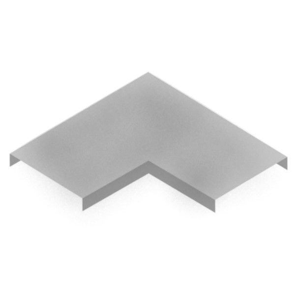 Tampa Cotovelo Reto 90G Encaixe para Eletrocalha Galvanizado Eletrolítico 200 mm