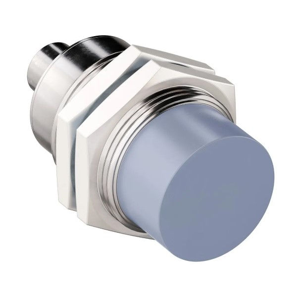 Sensor Indutivo Saliente Cilíndrico M30 PNP 10-30VCC 1NA+1NF Alcance 25 mm com Cabo 2 M 4 Fios IP67 Metálico