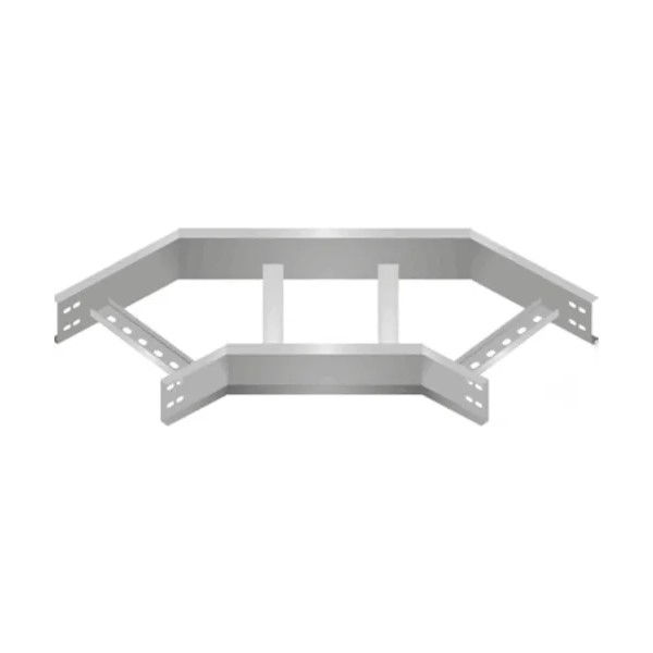 Curva 90G Horizontal Galvanizada a Fogo para Leito 500x100 mm com Aba Externa