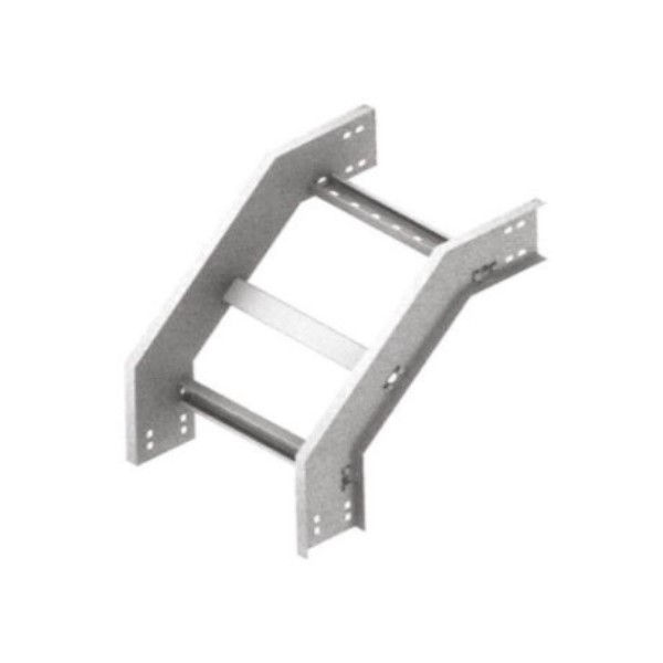 Curva 90G Vertical Galvanizada a Fogo Externa para Leito 500x100 mm com Aba Externa