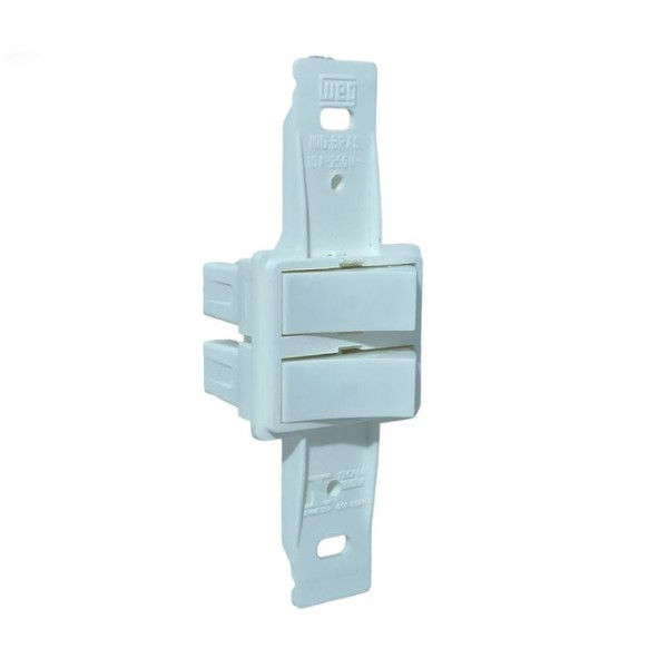 Interruptor Embutir 2 Teclas Simples 10A/250VCA Branco Alto Brilho Linha Klin sem Placa .