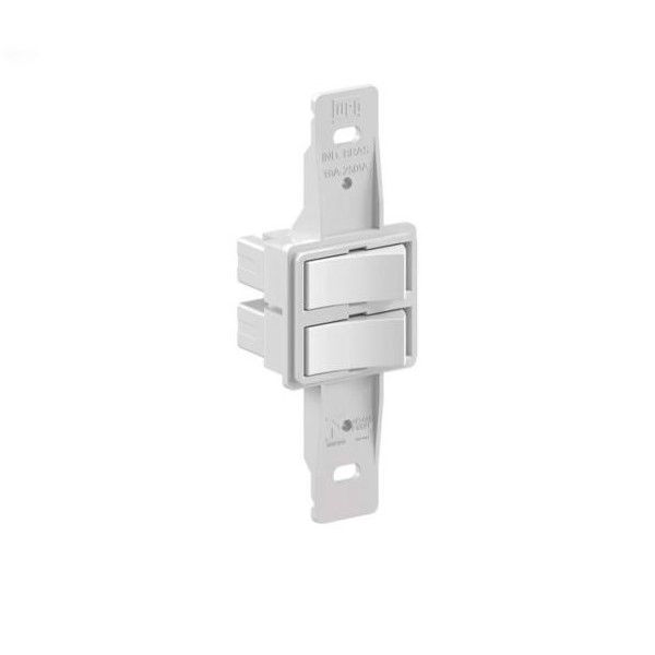 Interruptor Embutir 2 Teclas Paralelo 10A/250VCA Branco Alto Brilho Linha Klin sem Placa .