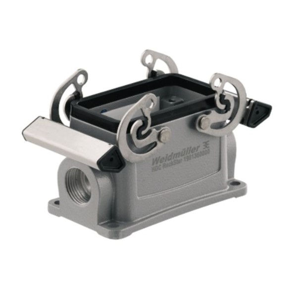 Base Alta 4 Polos com Travamento Lateral para Parte Inferior Cinza IP65