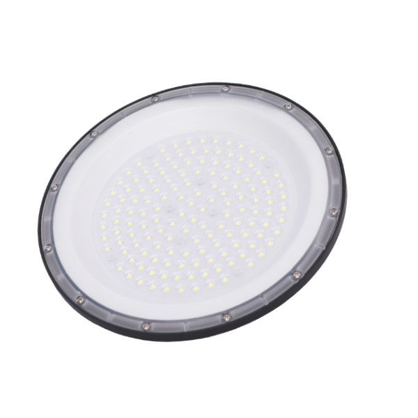 Luminária Industrial Led Sobrepor Redonda Highbay 150W Alumínio 19500 lm 6500K Preta Bivolt IP65 30.000H