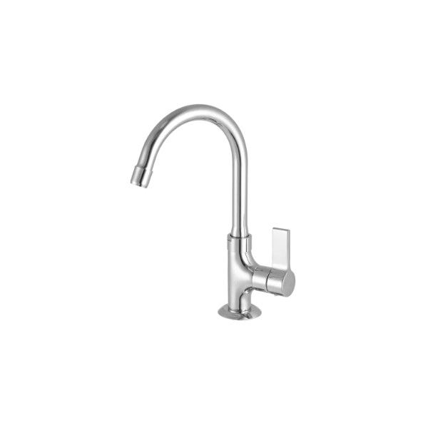 Torneira Lavatório Ligas de Cobre Acionamento Alavanca para Bancada 1/4" Cromada Alta Atria