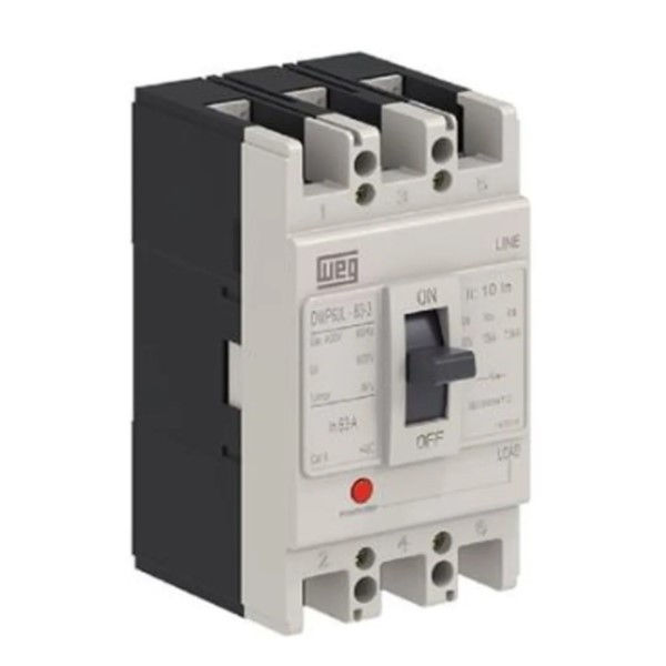 Disjuntor Termomagnético Fixo Tripolar DWP630 L 500A 50 KA/35 KA 220/380VCA Caixa Moldada