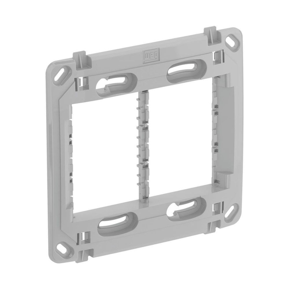 Suporte 6 Módulos para Placa PVC 4x4 Cinza Linha Compose
