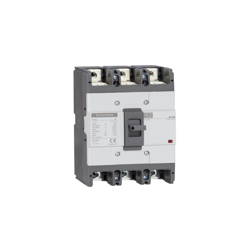 Disjuntor Termomagnético Fixo Tripolar AGW250N 150A 65 KA/30 KA 220/380VCA Caixa Moldada