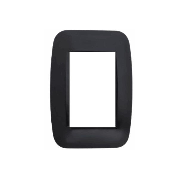 Placa PVC para 6 Módulos 4x2 Preta Tendenza sem Suporte