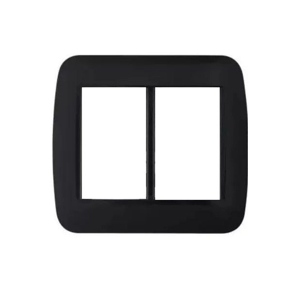 Placa PVC para 6 Módulos 4x4 Preta Clássica sem Suporte