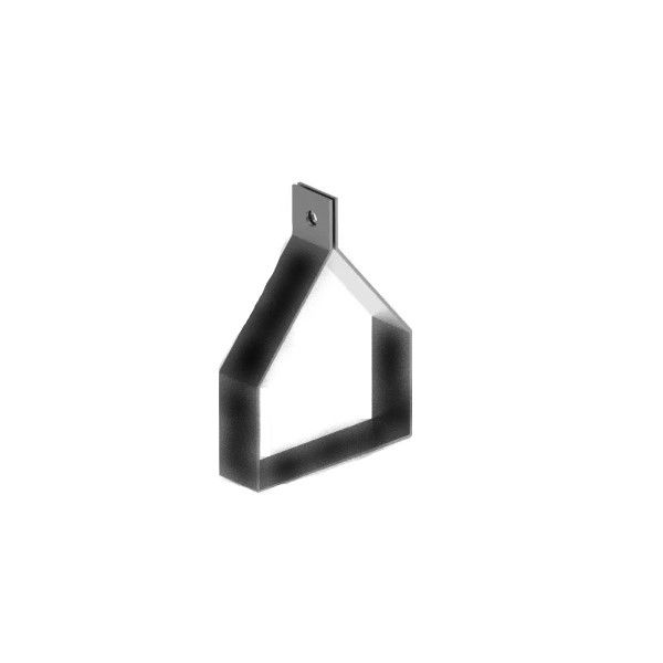 Suporte Balanço para Eletrocalha Suspensão Horizontal Galvanizado Eletrolítico 100x50 mm para Tirante Pintado Preto