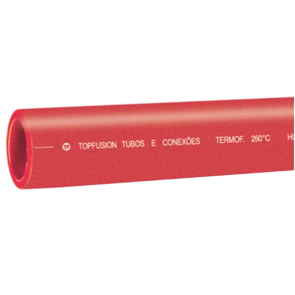 Tubo PPR PN16 75 mmX6 M Incêndio Vermelho
