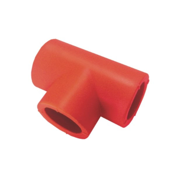 Te PPR Fêmea/Fêmea/Femea 75 mm Incêndio Vermelho