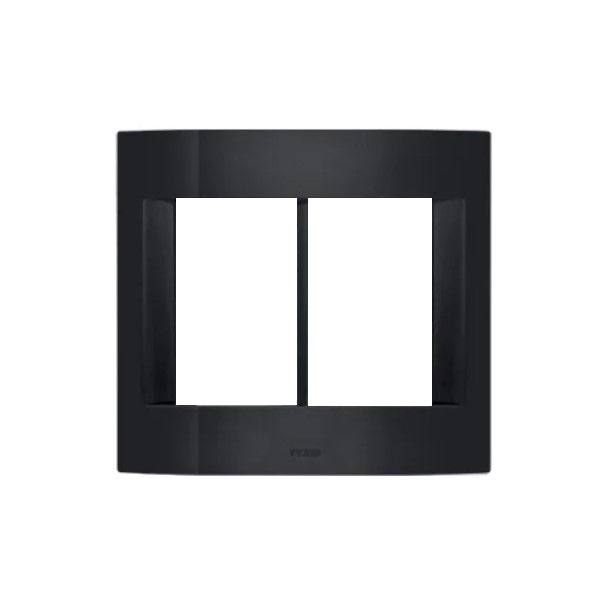 Placa PVC para 6 Módulos 4x4 Preta Sublime sem Suporte