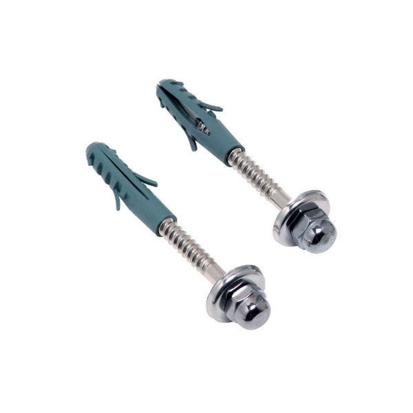 Conjunto Parafusos Metálico com Bucha para Bacia e Cuba Fixação Lateral 5/16"X100 mm S10 com 2 Peças