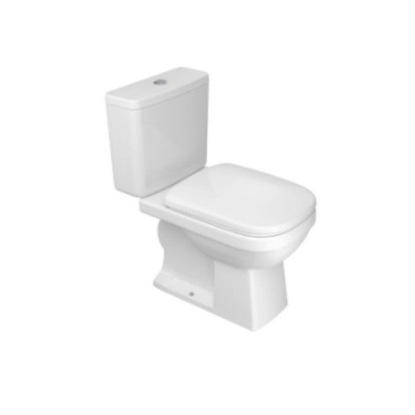 Kit Bacia Com Caixa Acoplada e Assento com Fixação Flexível com Anel Vedação e Parafuso Branca Quadra