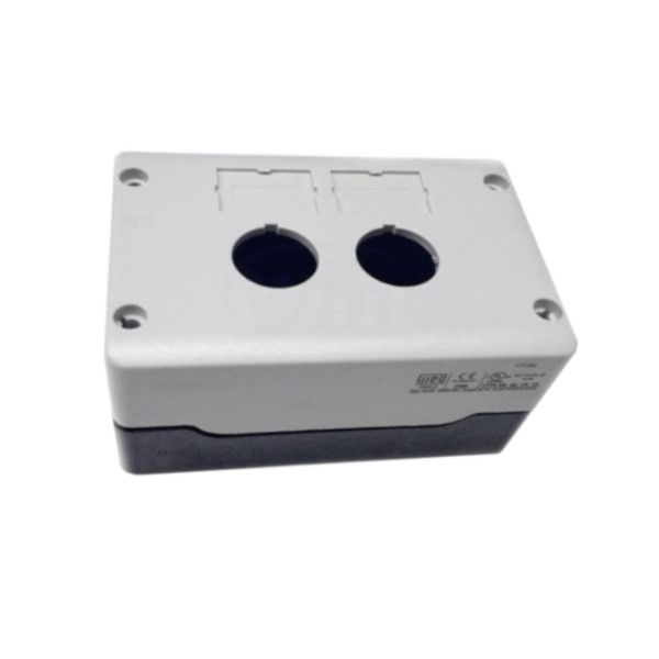 Caixa Botoeira Sobrepor Vazia PBW PVC com 2 Furos 22 mm Cinza IP66
