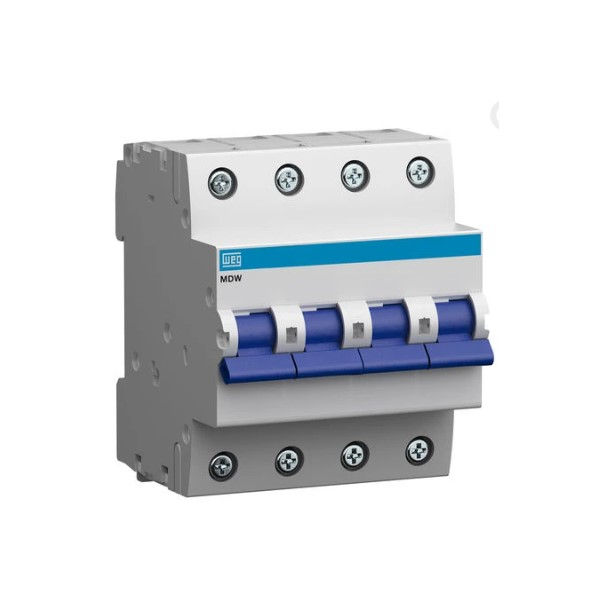 Disjuntor Termomagnético Fixo Tetrapolar MDW C 80A 5 KA/3 KA 220/380VCA DIN