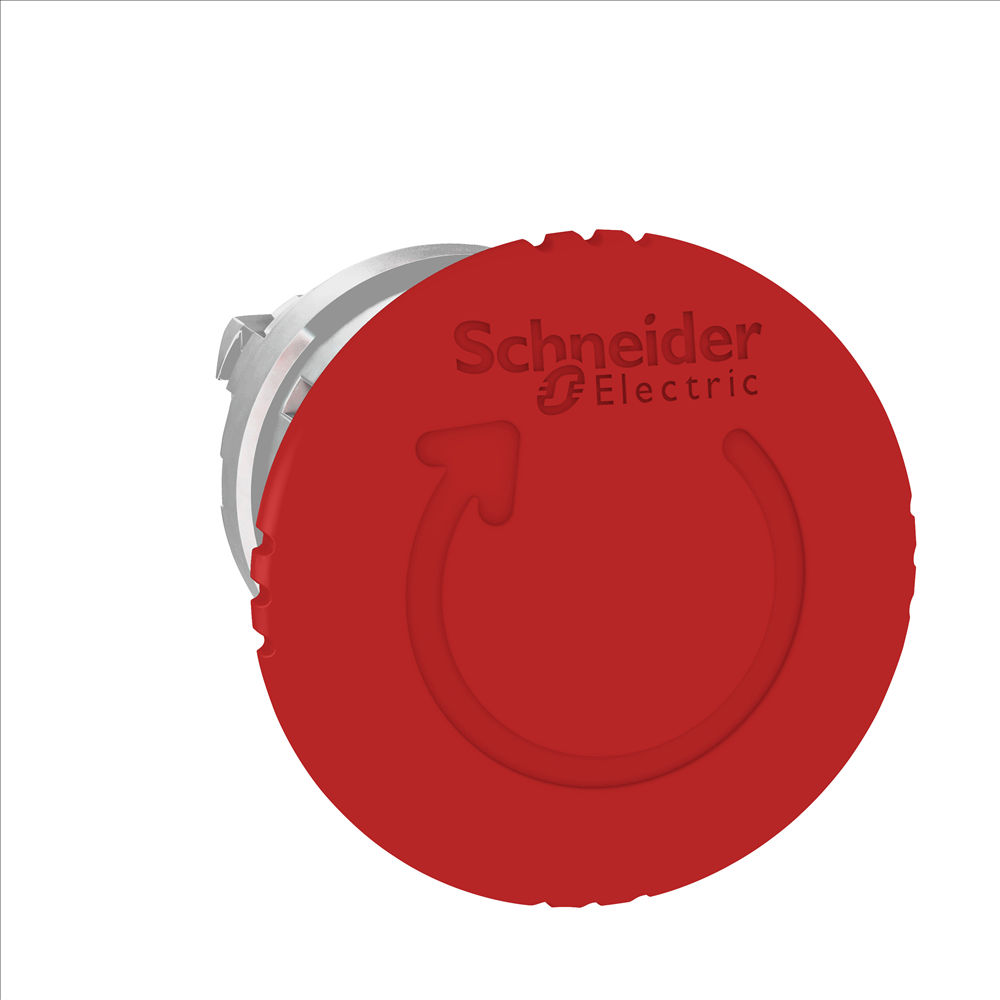 Cabeçote Cabeçote Metálico para Botão Cogumelo 22 mm Opaco Emergência Gira Destrava 40 mm Vermelho