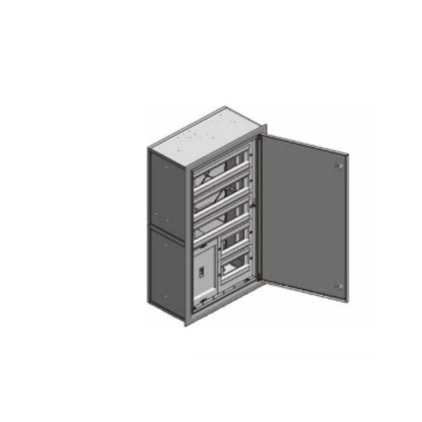 Quadro de Distribuição Quadro de Distribuição PVC Embutir 80 Disjuntores DIN com Barramento Branco Porta Alumínio Opaca