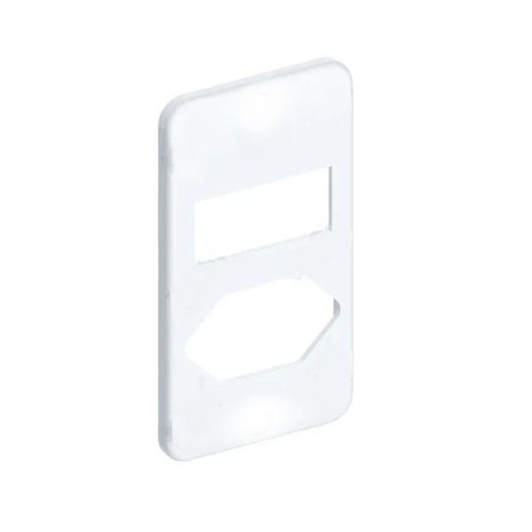 Tampa PVC para 1 MODULO/1 Tomada Hexagonal para Condulete Horizontal Branco 1" Fixação com Parafuso PRO