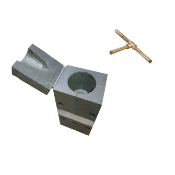 Molde Solda Exotérmica Cabo e Haste Cabo Passante Topo Haste Cabo 7/16" Haste 3/4"