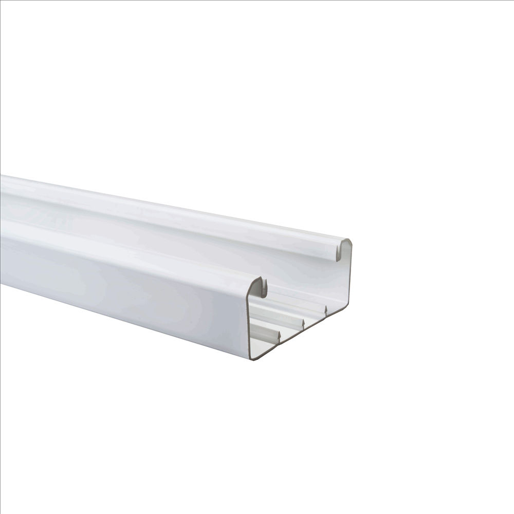 Canaleta PVC Aparente Lisa sem Divisória 100x45x2000 mm com Tampa Branca sem Adesivo Dexson