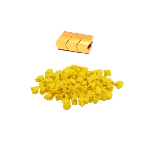 Marcador Identificador Anilha PVC Sinal . para Cabos 0,50-1,50 mm² Amarelo MHG1/3