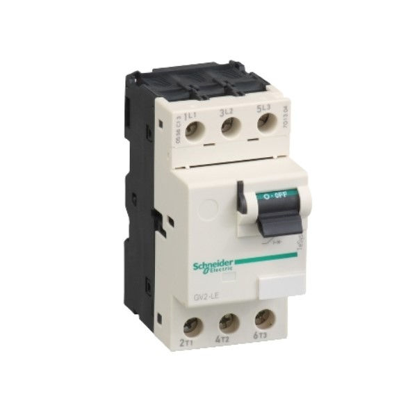 Disjuntor Motor Tripolar GV2 L 6,30A Classe 10 Acionamento para Alavanca DIN Conexão para Parafuso