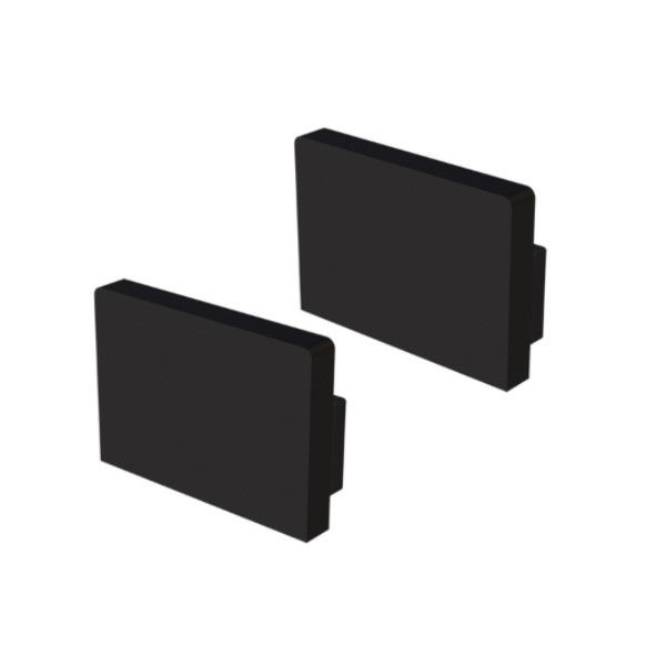Kit Acessório para Perfil LED Sope 16x9 Preto com 2 Tampas