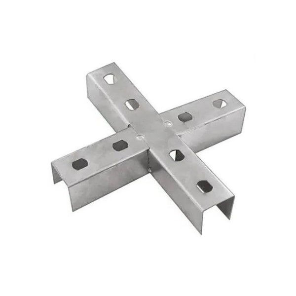 Emenda X Galvanizada Eletrolítica Interna 76x38 mm para Perfilado