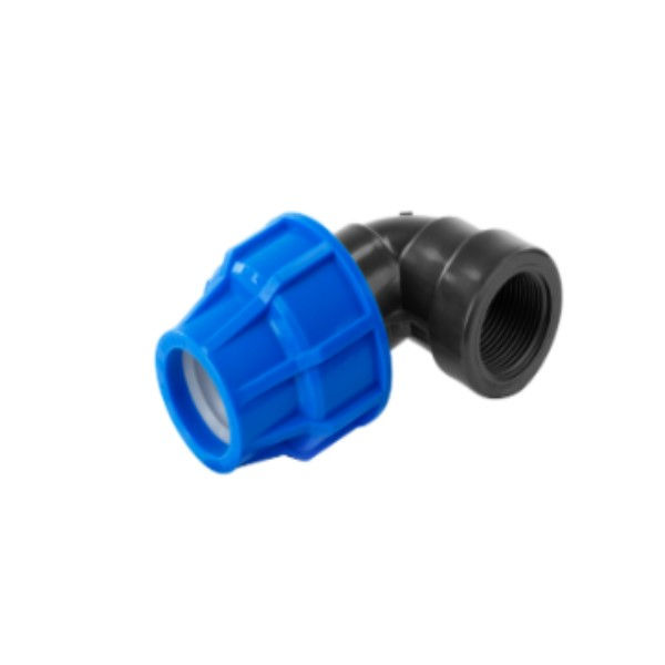 Cotovelo PEAD 90G Compressão 32 mm Azul