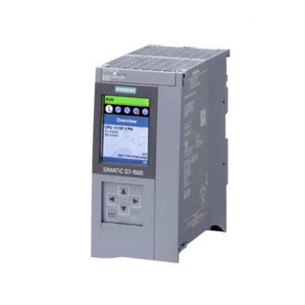 Cpu Simatic S7-1500 1515F-2 PN Memória Trabalho 4,5MB Memória Programa: 1,5MB 2 Portas PROFINET RT/6NS 24VCC 2 Portas PROFINET IRT ETHERNET Industrial